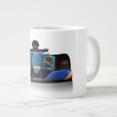Grande Tasse Voiture de course bleue (Devant droit)