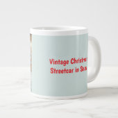 Grande Tasse Voiturette de Noël Vintage en Neige (Devant droit)