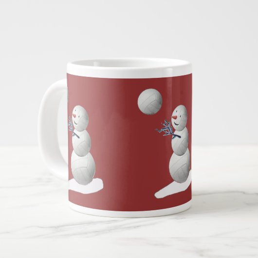 Grande Tasse Volleyball Snowman (Devant gauche)