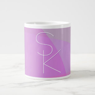 Grande Tasse Vos initiales qui se chevauchent Géométrique ros