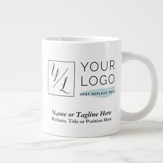 Grande Tasse Votre logo d'entreprise et les détails Customisés (Droite)