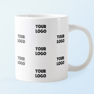 Grande Tasse Votre logo simple logo répétitif Blanc