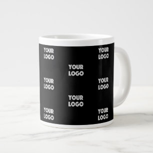 Grande Tasse Votre logo simple logo répétitif Noir