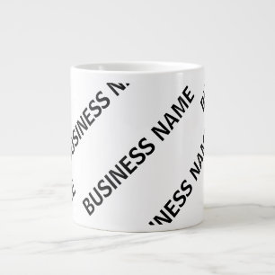 Grande Tasse Votre modèle de nom d'entreprise Noir & Blanc