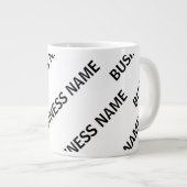Grande Tasse Votre Motif de nom d'entreprise | Noir et blanc (Devant droit)