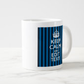 Grande Tasse Votre texte garde une déco bleue calme (Devant droit)