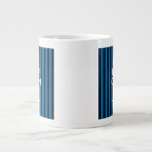 Grande Tasse Votre texte garde une déco bleue calme (Devant)