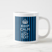 Grande Tasse Votre texte garde une déco bleue calme (Droite)