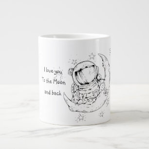 Grande Tasse Vous Aimez À La Lune Et Au Dos / Romantique
