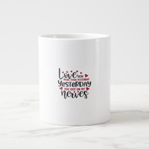 Grande Tasse Vous aimez plus hier Citation minimaliste romantiq
