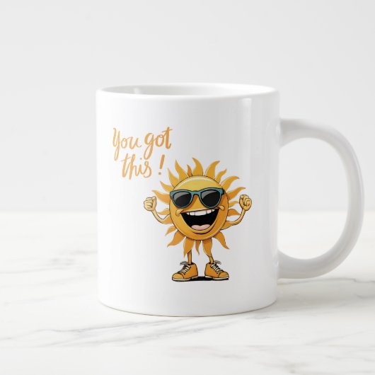 Grande Tasse Vous Avez Ce Soleil-Drôle-Souriant avec Lunettes d (Droite)