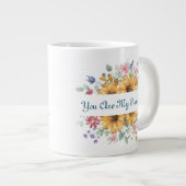 Grande Tasse Vous êtes My Sunshine and Flower Citation (Devant droit)