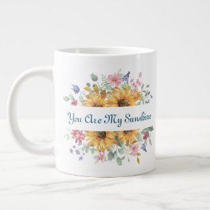 Grande Tasse Vous êtes My Sunshine and Flower Citation