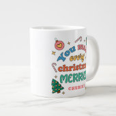 Grande Tasse Vous Faîtes Chaque Joyeux Noël | Cute Rétro (Devant droit)