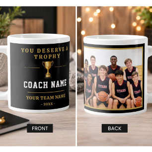 Grande Tasse Vous méritez un entraîneur d'équipe photo de troph
