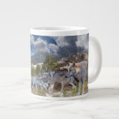 Grande Tasse Voyage en famille de loups gris (Devant droit)