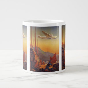 Grande Tasse Voyage Rétro, Avion au-dessus des jonques à Hong K