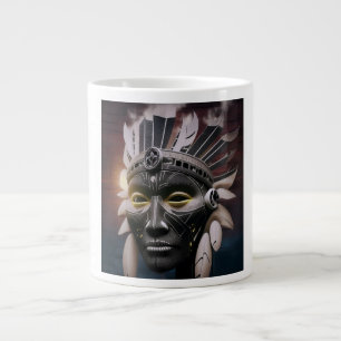 Grande Tasse Vue abstraite d'un chef amérindien