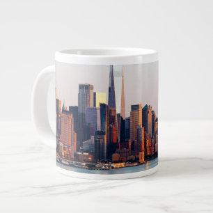 Grande Tasse Vue aérienne du World Trade Center du Sunset de N