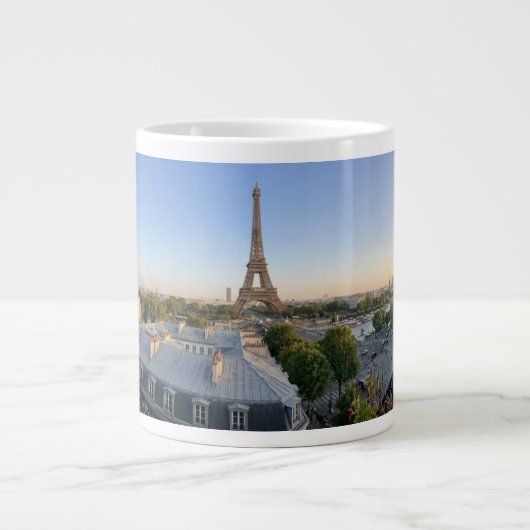 Grande Tasse Vue panoramique personnalisée sur la skyline de Pa (Devant)