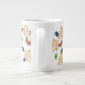 Grande Tasse Watercolor pattern of beetles and butterflies (Dos)