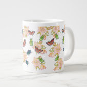 Grande Tasse Watercolor pattern of beetles and butterflies (Devant droit)