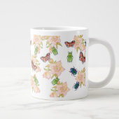 Grande Tasse Watercolor pattern of beetles and butterflies (Droite)