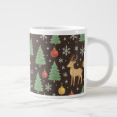 Grande Tasse Watercolor Reindeer & Christmas Tree -  (Droite)