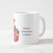 Grande Tasse Western Christmas Cowboy Père Noël (Devant droit)