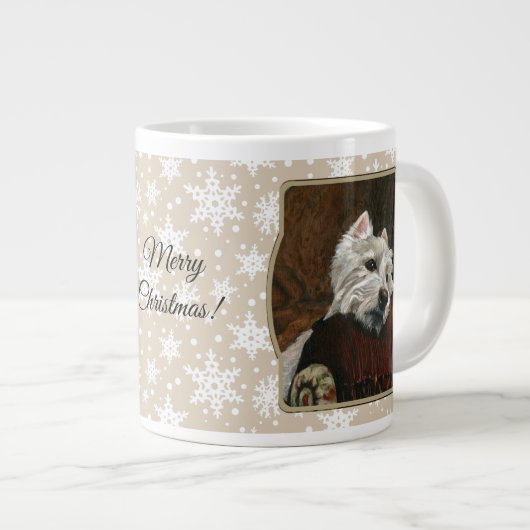 Grande Tasse Westie sur canapé (Devant droit)