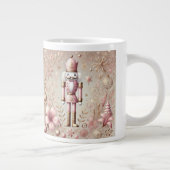Grande Tasse Whimsical Elegant Pink and Gold Pastel Nutcracker (Droite)