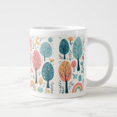 Grande Tasse Whimsical Woodland Trees Easter Spring Rainbow Art (Droite)