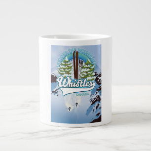 Grande Tasse whistler Canada affiche de voyage à ski.
