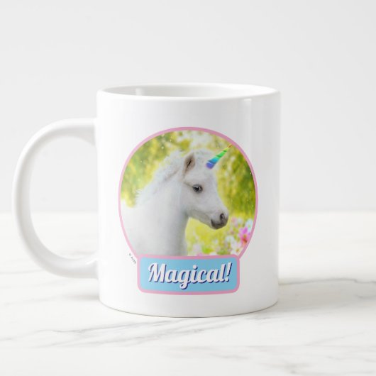 Grande Tasse White Pony Unicorn (Gauche)