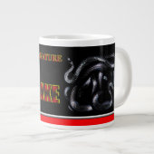Grande Tasse WILD NATURE - collection de design SNAKE noir (Devant droit)