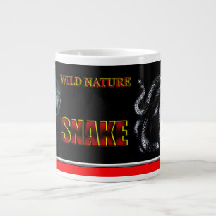 Grande Tasse WILD NATURE - collection de design SNAKE noir