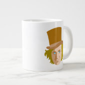 Grande Tasse Willy Wonka Stenciled Face Graphic (Devant droit)