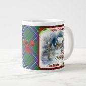 Grande Tasse Wishart Tartan & Robin Christmas Personalized (Devant droit)