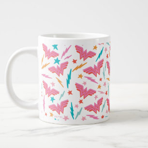 Grande Tasse Wonder Woman Logo Rose et Motif Éclair