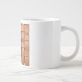 Grande Tasse Woven Basketweave Leather Artisan Geometric Textur (Droite)