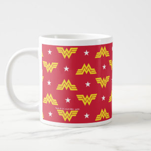 Grande Tasse WW84  Red Wonder Woman Logo And Stars Motif