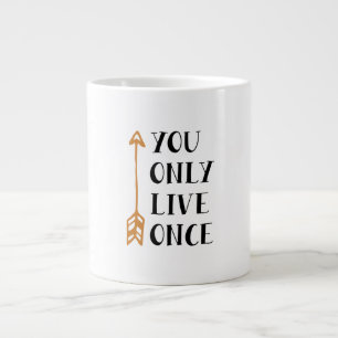 Grande Tasse You Only Live Once – YOLO Arrow Design for T-Shirt