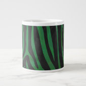 Grande Tasse Zebra Black et Green Print (Devant)