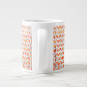 Grande Tasse Zebra Chevron orange et blanc (Dos)