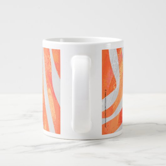 Grande Tasse Zebra Orange and White Print (Dos)