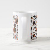 Grande Tasse Zebra Pois noirs et orange (Dos)