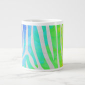 Grande Tasse Zebra Rainbow et White Print (Devant)