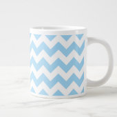 Grande Tasse Zigzag bleu, Chevron bleu, Motif géométrique (Droite)