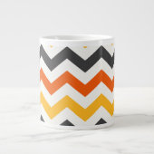 Grande Tasse Zigzag orange et noir (Devant)