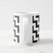 Grande Tasse Zigzags Jumbo Mug, Chevrons noirs et blancs (Dos)